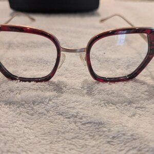 IYOKO INYAKE MODEL IY870 COL 36 RED/BLACK EYEGLASSES 48/22/150 BELGIAN DESIGN